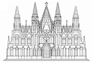 Desenho de Igreja Desenho Colorir Imprimir 027