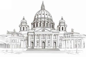 Desenho de Igreja Desenho Colorir Imprimir 029