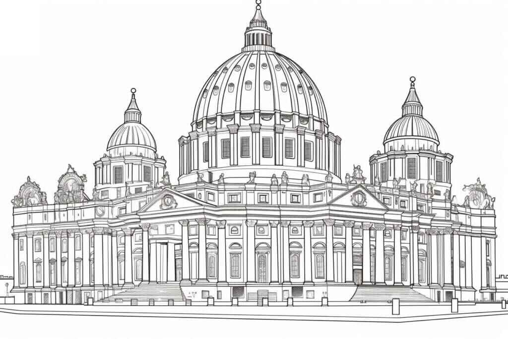 Desenho de Igreja Desenho Colorir Imprimir 030