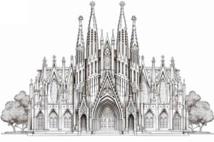 Desenho de Igreja Desenho Colorir Imprimir 031