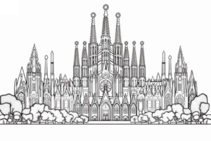 Desenho de Igreja Desenho Colorir Imprimir 034