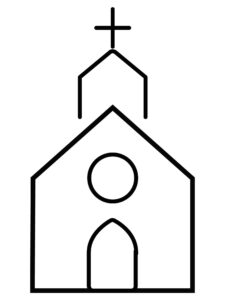 Desenho de Igreja Desenho Colorir Imprimir 041