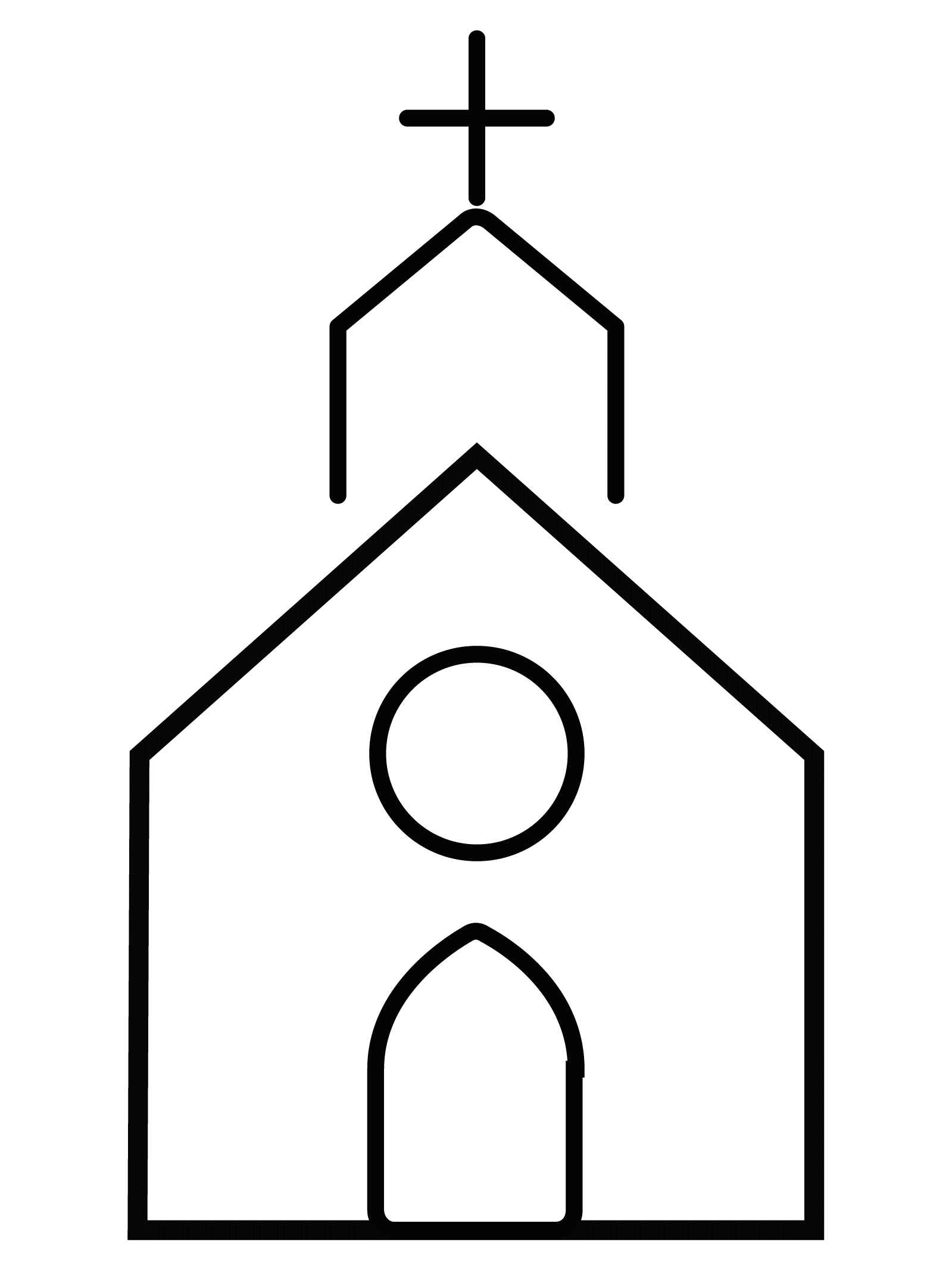 Desenho de Igreja Desenho Colorir Imprimir 041