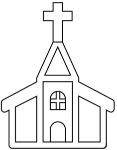 Desenho de Igreja Desenho Colorir Imprimir 042