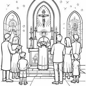 Desenho de Igreja Desenho Colorir Imprimir 045