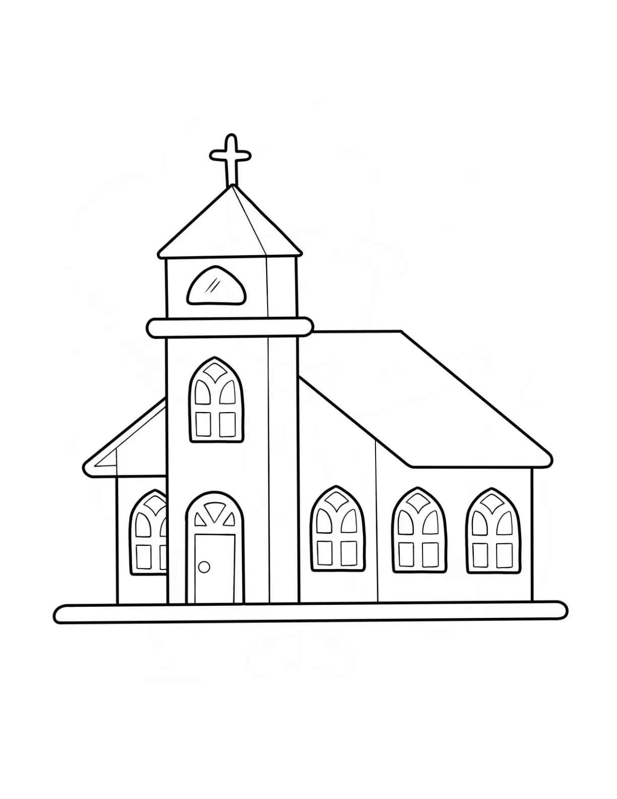 Desenho de Igreja Desenho Colorir Imprimir 047