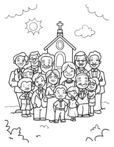 Desenho de Igreja Desenho Colorir Imprimir 049