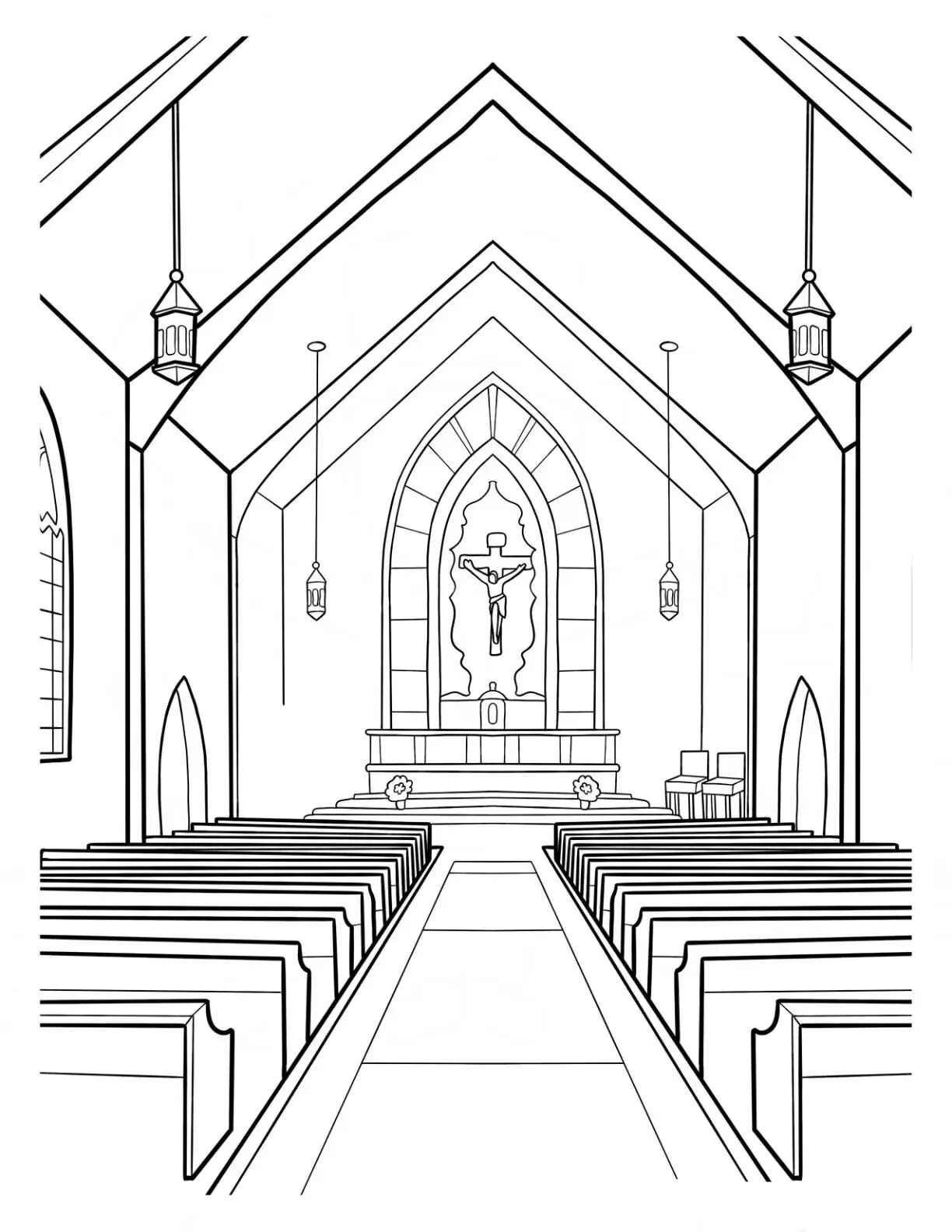 Desenho de Igreja Desenho Colorir Imprimir 050