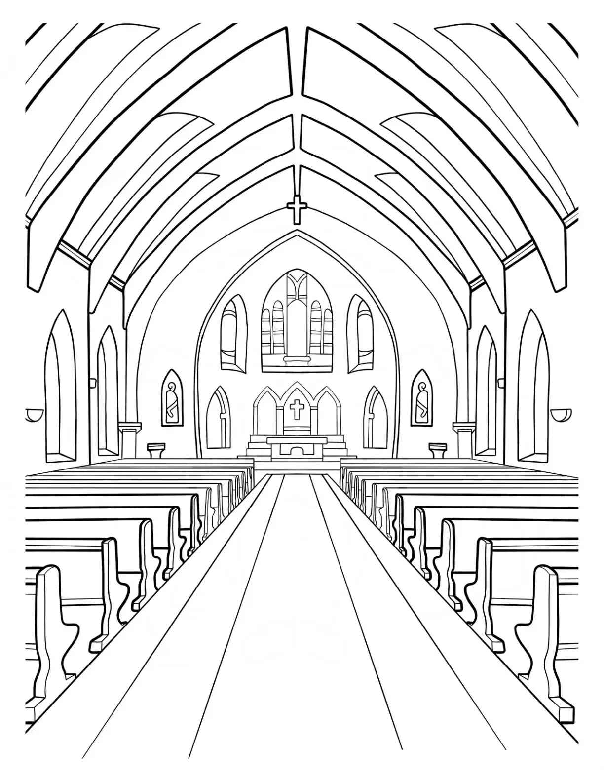 Desenho de Igreja Desenho Colorir Imprimir 053