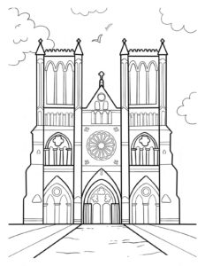 Desenho de Igreja Desenho Colorir Imprimir 058