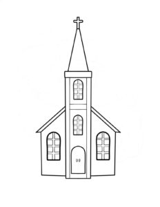 Desenho de Igreja Desenho Colorir Imprimir 059
