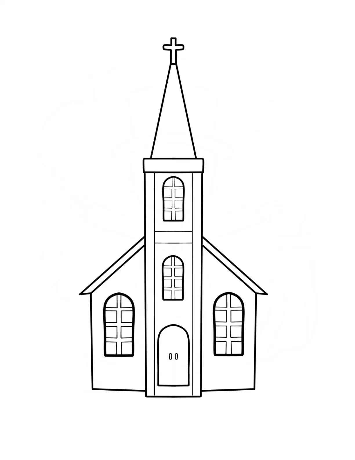 Desenho de Igreja Desenho Colorir Imprimir 059