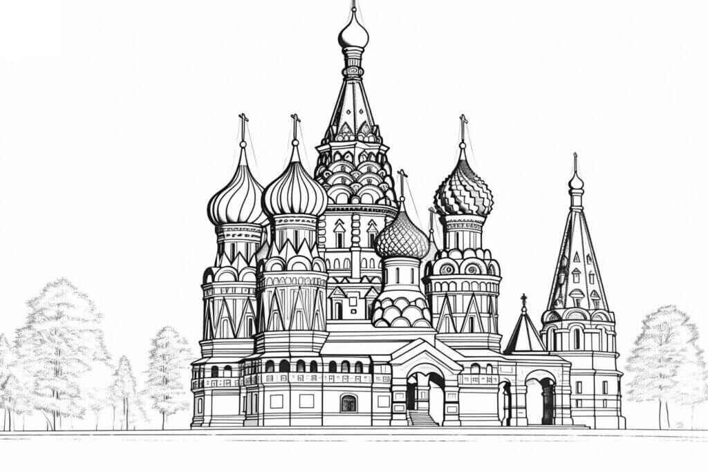 Desenho de Igreja Desenho Colorir Imprimir 079