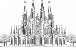 Desenho de Igreja Desenho Colorir Imprimir 080