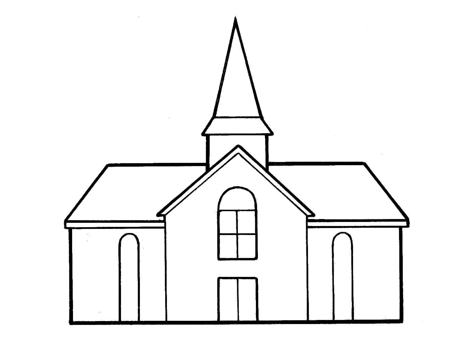 Desenho de Igreja Desenho Colorir Imprimir 090