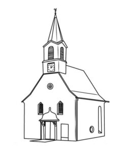 Desenho de Igreja Desenho Colorir Imprimir 102