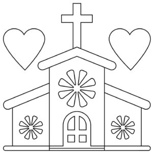 Desenho de Igreja Desenho Colorir Imprimir 105