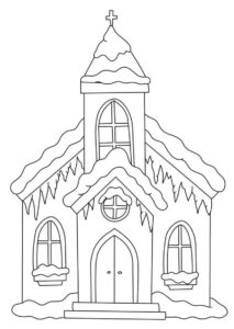 Desenho de Igreja Desenho Colorir Imprimir 108