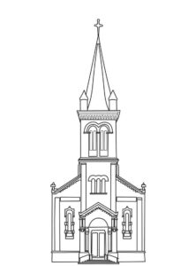 Desenho de Igreja Desenho Colorir Imprimir 109
