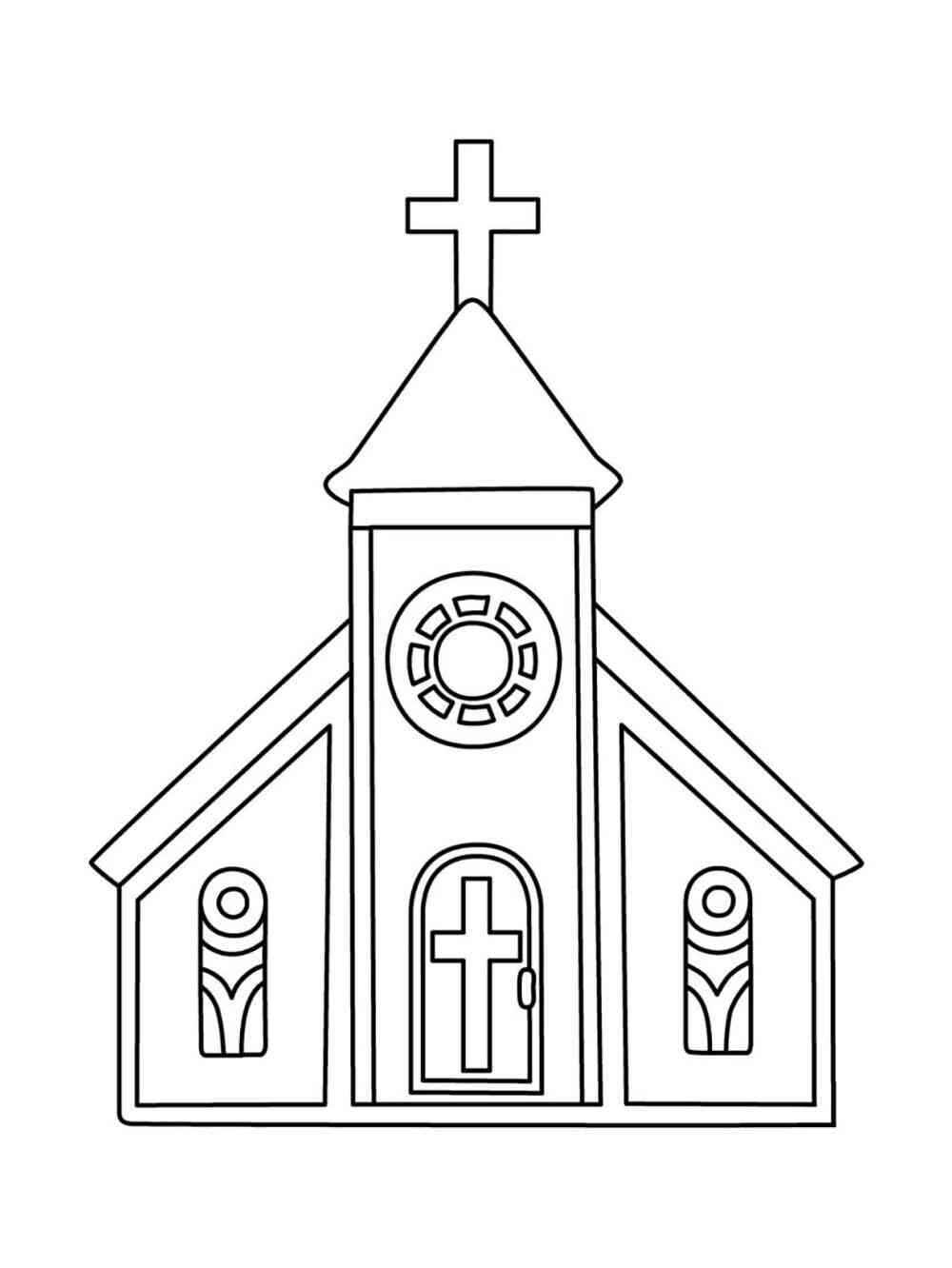 Desenho de Igrejas Desenho Colorir Imprimir 01