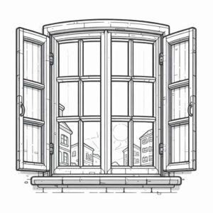 Desenho de Janela Desenho Colorir Imprimir 02