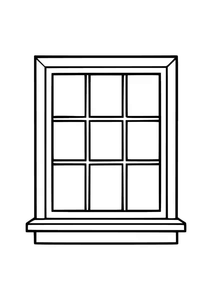 Desenho de Janela Desenho Colorir Imprimir 04