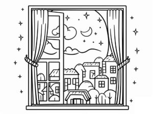 Desenho de Janela Desenho Colorir Imprimir 06