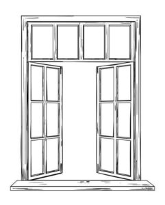 Desenho de Janela Desenho Colorir Imprimir 07