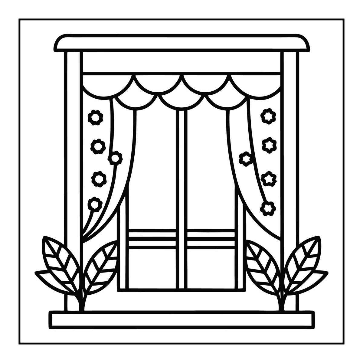 Desenho de Janela Desenho Colorir Imprimir 14