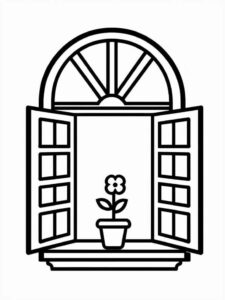 Desenho de Janela Desenho Colorir Imprimir 22