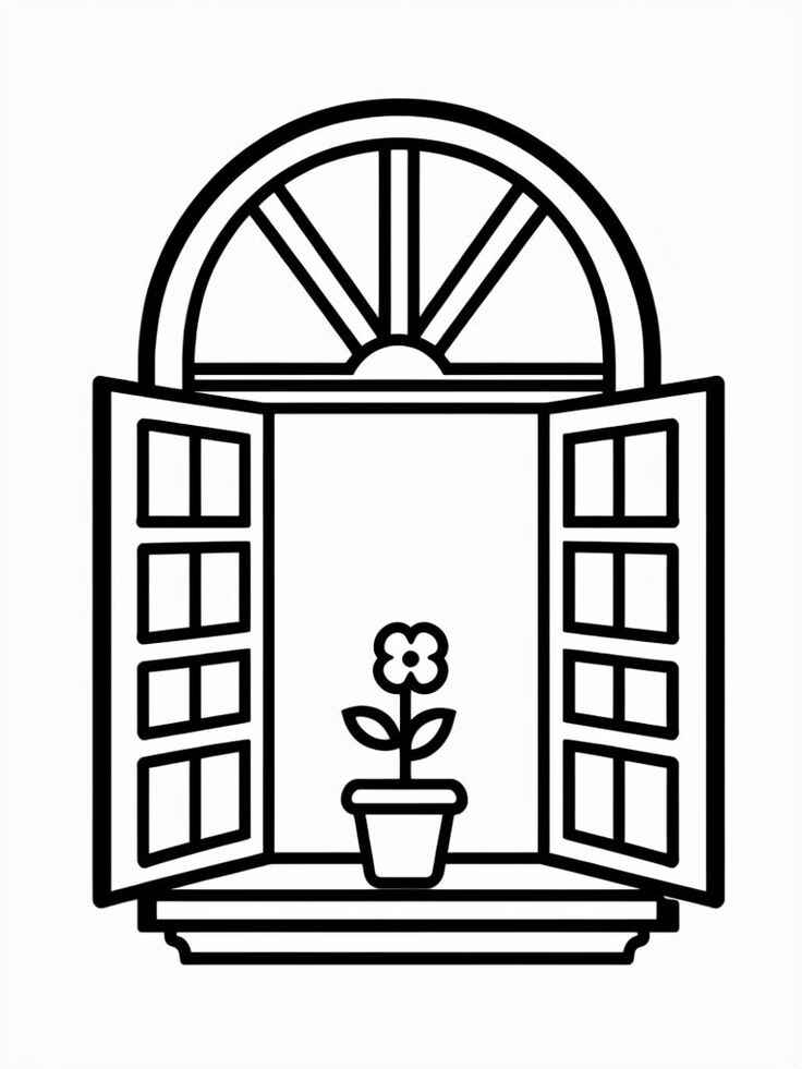Desenho de Janela Desenho Colorir Imprimir 22