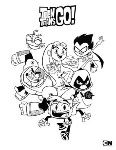 Desenho de Jovens Titas Desenho Colorir Imprimir 10