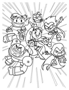 Desenho de Jovens Titas Desenho Colorir Imprimir 11