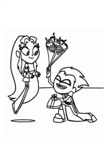 Desenho de Jovens Titas Desenho Colorir Imprimir 17