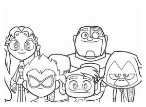 Desenho de Jovens Titas Desenho Colorir Imprimir 18