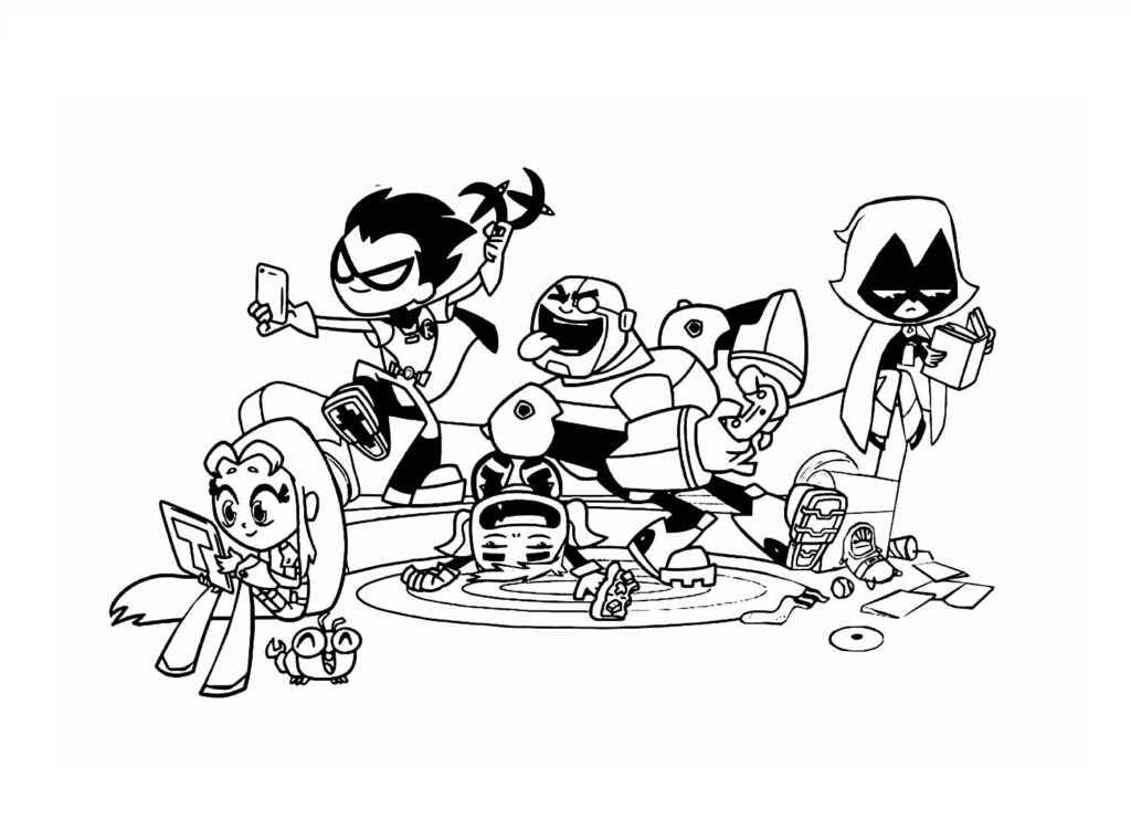 Desenho de Jovens Titas Desenho Colorir Imprimir 19