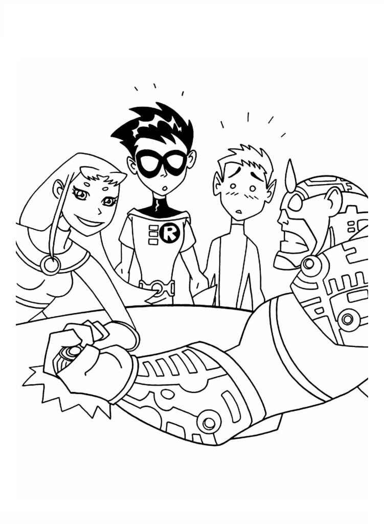 Desenho de Jovens Titas Desenho Colorir Imprimir 28