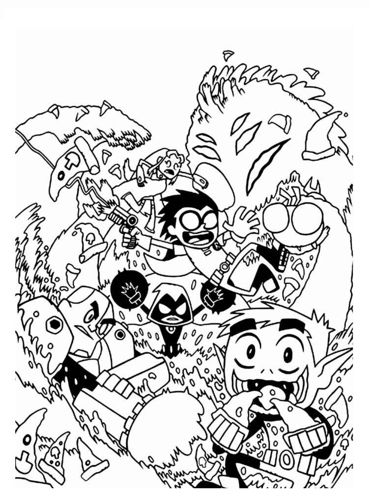 Desenho de Jovens Titas Desenho Colorir Imprimir 29