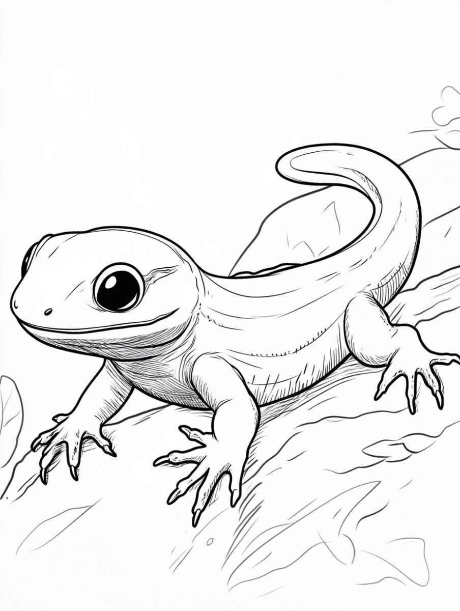 Desenho de Lagartixa Desenho Colorir Imprimir 02