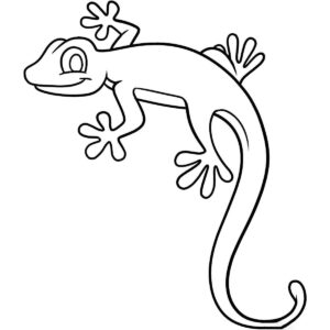 Desenho de Lagartixa Desenho Colorir Imprimir 03