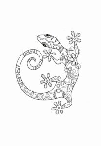 Desenho de Lagartixa Desenho Colorir Imprimir 16