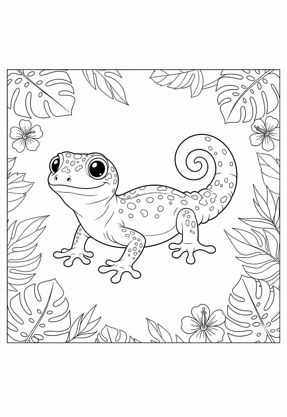 Desenho de Lagartixa Desenho Colorir Imprimir 23