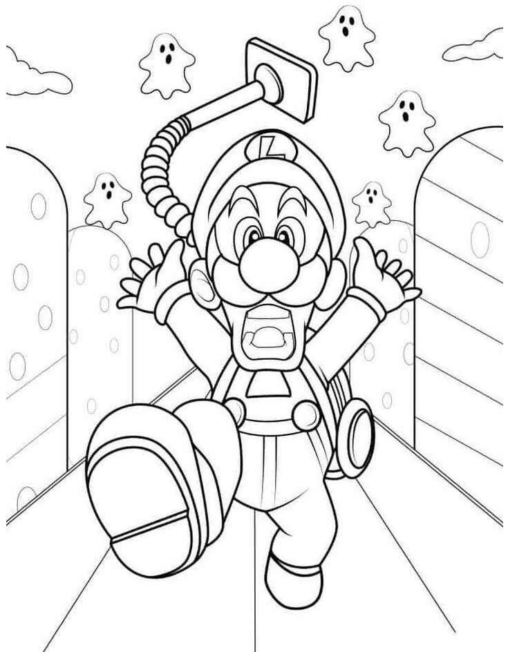 Desenho de Luigi Desenho Colorir Imprimir 04