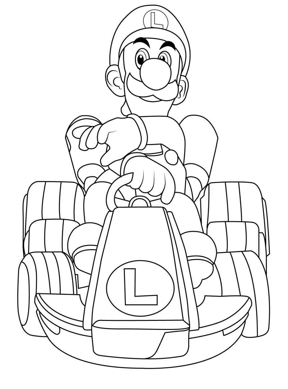 Desenho de Luigi Desenho Colorir Imprimir 07