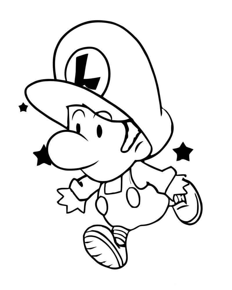 Desenho de Luigi Desenho Colorir Imprimir 09