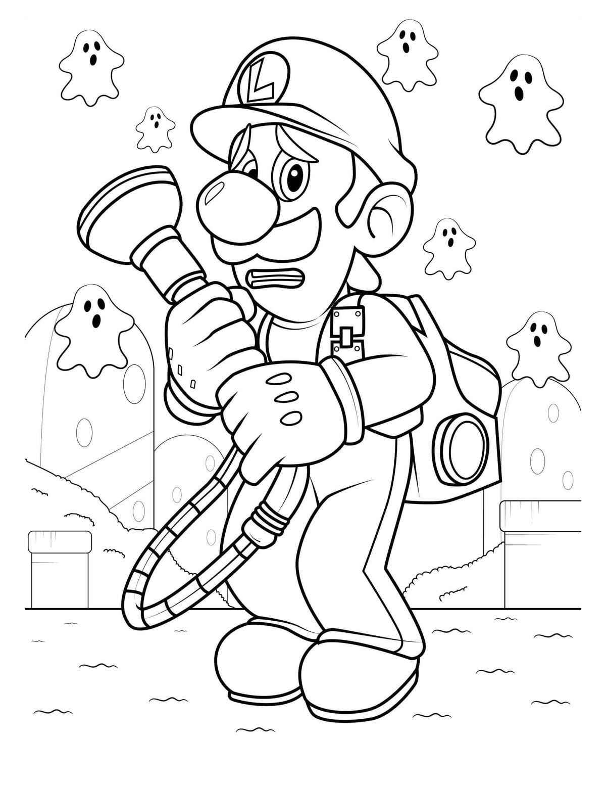 Desenho de Luigi Desenho Colorir Imprimir 10