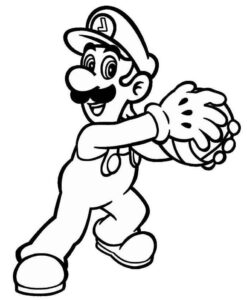 Desenho de Luigi Desenho Colorir Imprimir 14