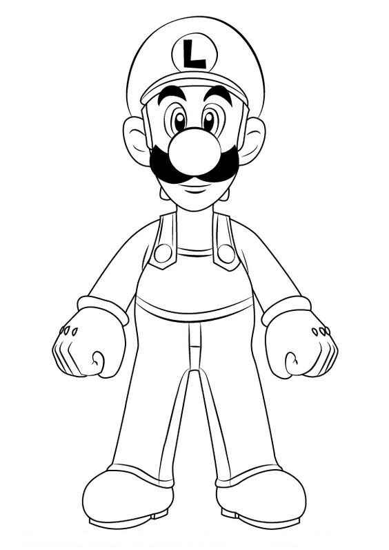 Desenho de Luigi Desenho Colorir Imprimir 15