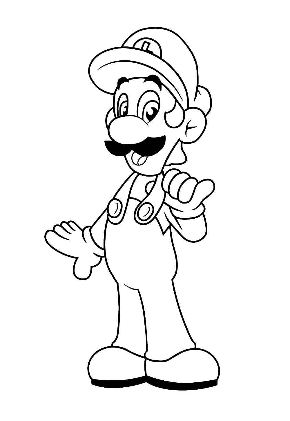 Desenho de Luigi Desenho Colorir Imprimir 17