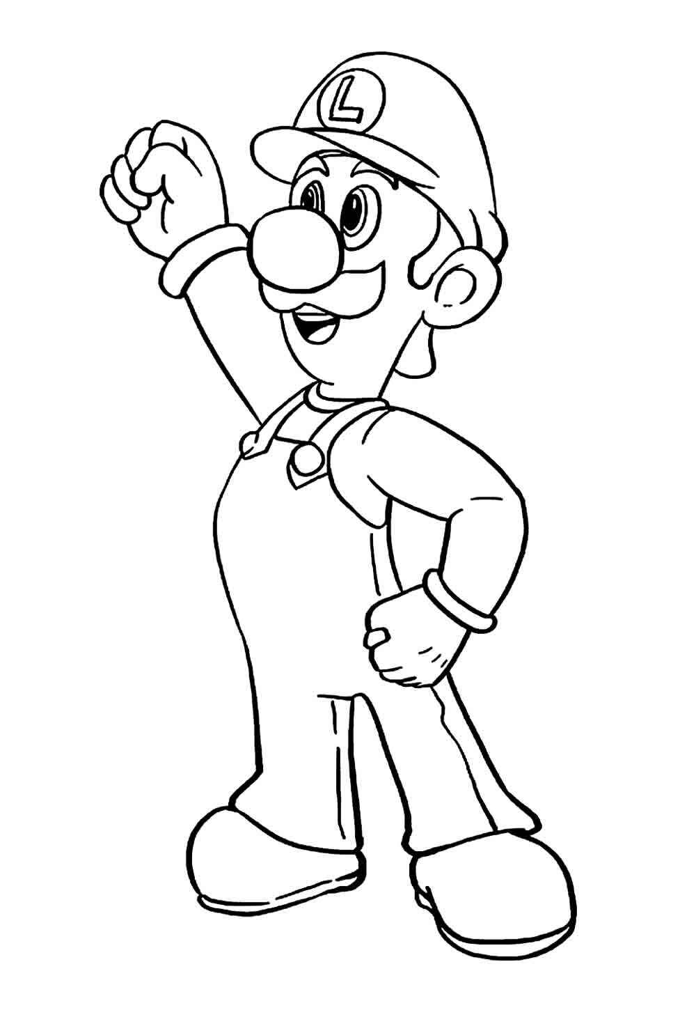 Desenho de Luigi Desenho Colorir Imprimir 18